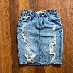 High waisted Vero Moda denim skirt (small)